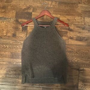 Olive green sweater tank